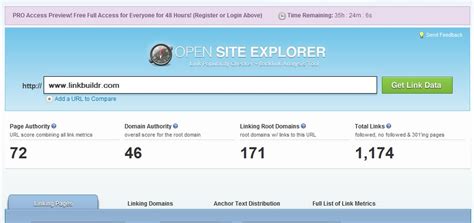 seomoz link explorer.